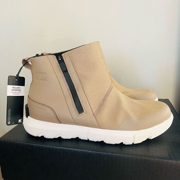 SOREL Explorer II Waterproof Bootie, Lightweight Taupe Sea Salt, Size 9.5, NWT - Picture 3 of 17